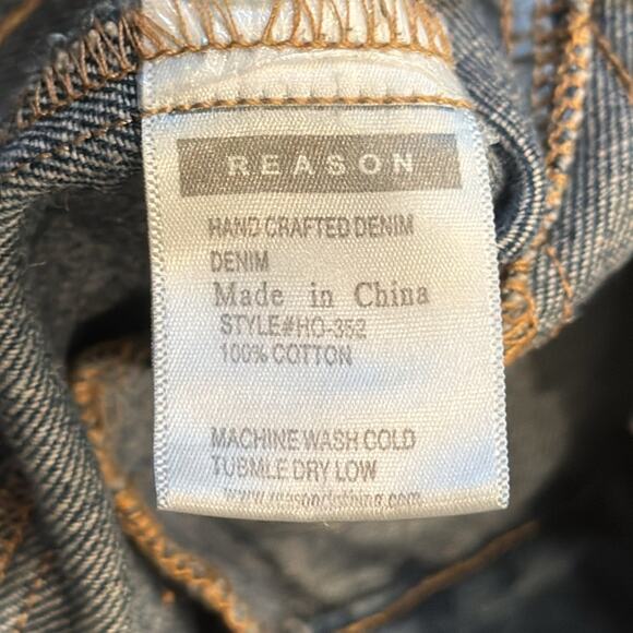 REASON Hot Hat Brand Men's Denim Jacket Medium Wash Size S - Picture 7 of 8